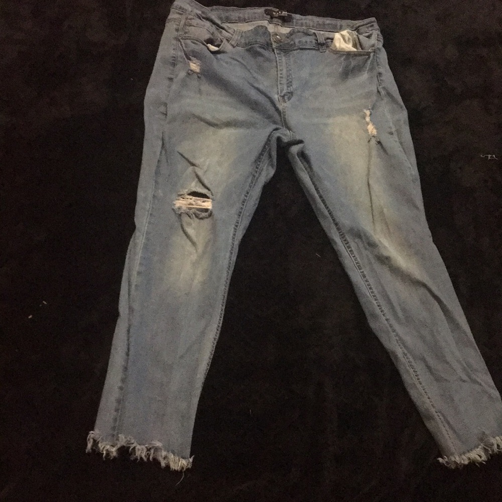 Distressed jeans